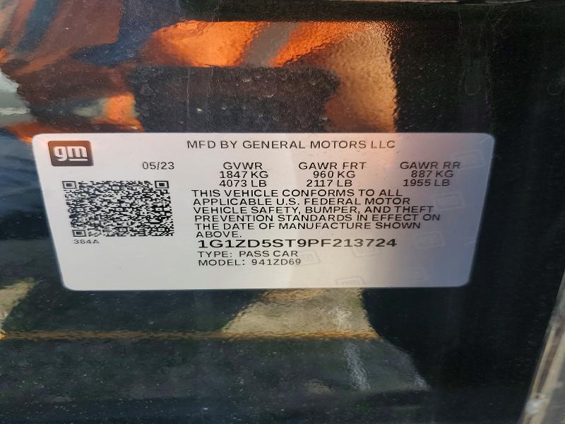 Продажа на аукционе авто 2023 Chevrolet Malibu, vin: 1G1ZD5ST9PF213724, номер лота: 58530276