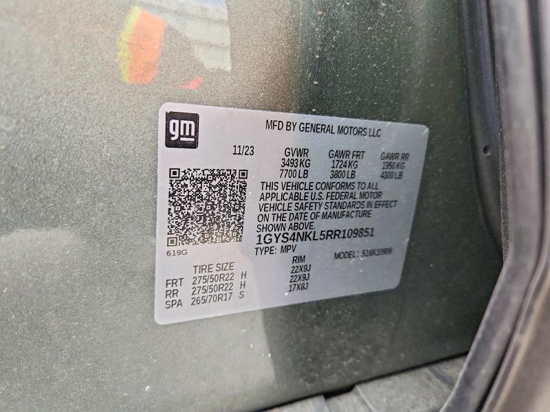 Продажа на аукционе авто 2024 Cadillac Escalade, vin: 1GYS4NKL5RR109851, номер лота: 55401196