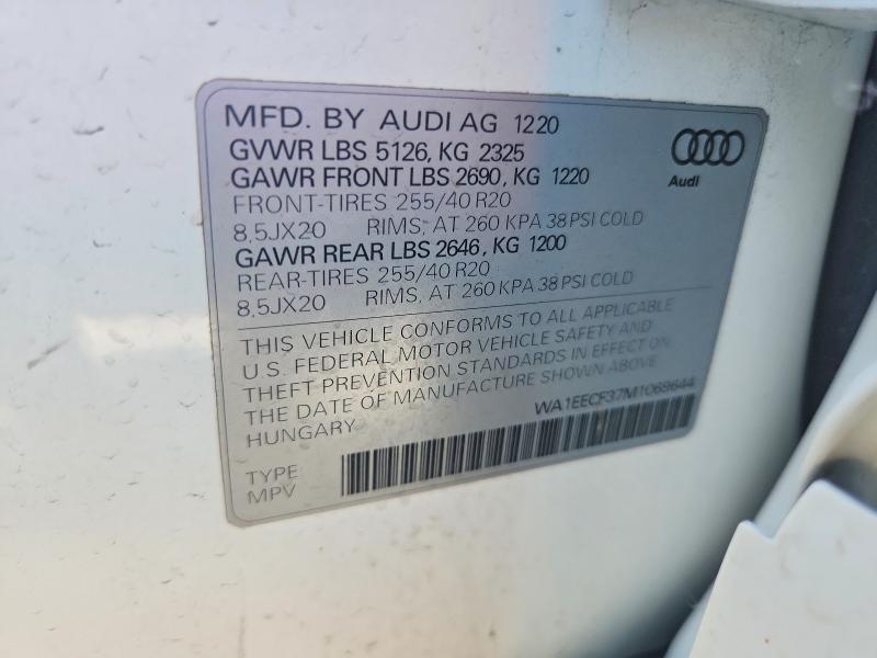 Aukcja sprzedaży 2021 Audi Q3, vin: WA1EECF37M1069644, numer aukcji: 57735986