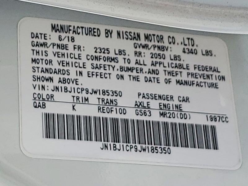 Aukcja sprzedaży 2018 Nissan Rogue Sport, vin: JN1BJ1CP9JW185350, numer aukcji: 53744046