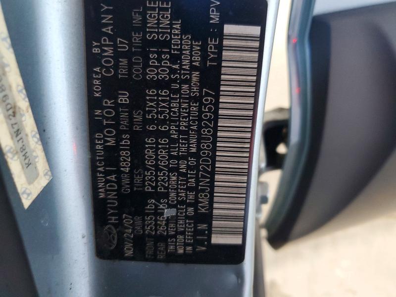 Auction sale of the 2008 Hyundai Tucson, vin: KM8JN72D98U829597, lot number: 57050626