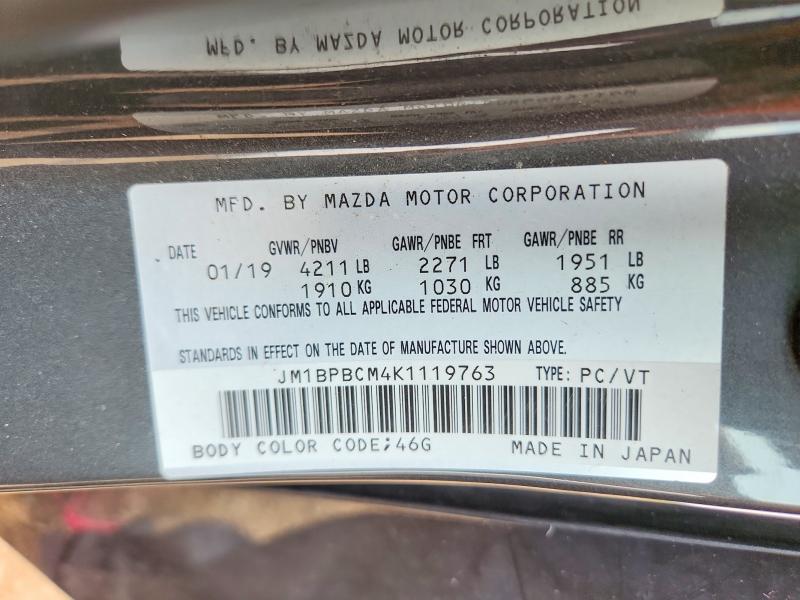 Aukcja sprzedaży 2019 Mazda 3, vin: JM1BPBCM4K1119763, numer aukcji: 59395716