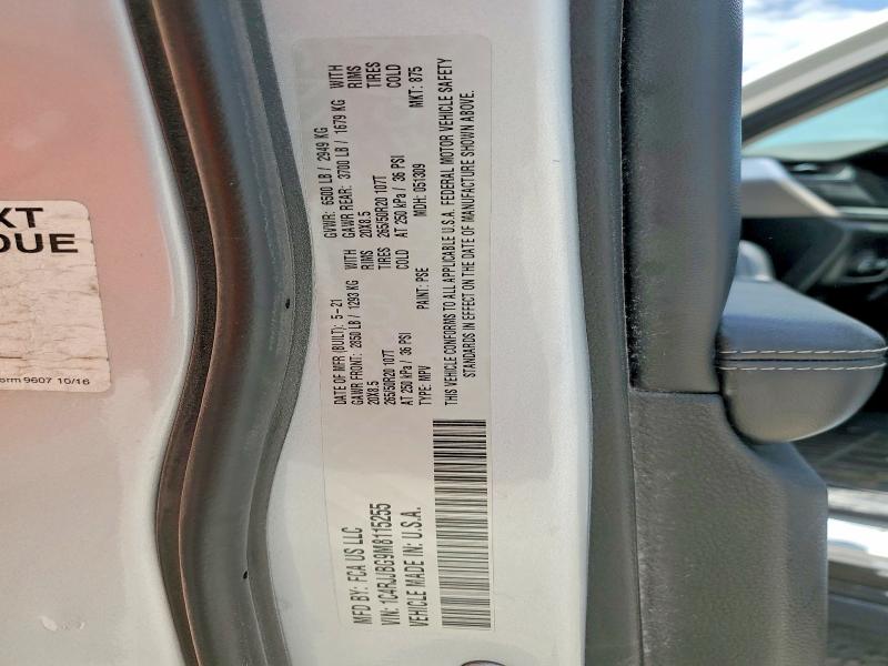 Продажа на аукционе авто 2021 Jeep Grand Cherokee, vin: 1C4RJJBG9M8115255, номер лота: 57151676