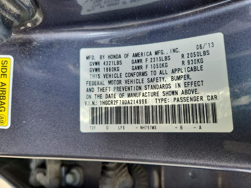 Продаж на аукціоні авто 2013 Honda Accord, vin: 1HGCR2F78DA214996, номер лоту: 56691776
