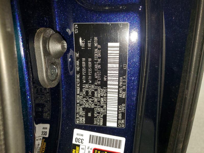 56756986 :رقم المزاد ، 5TDJSKFC3SS167951 vin ، 2025 Toyota Sienna مزاد بيع