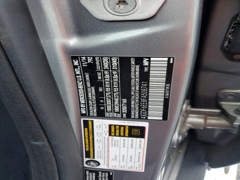 Aukcja sprzedaży 2015 Mercedes-benz Gl, vin: 4JGDF6EE8FA508741, numer aukcji: 57672696