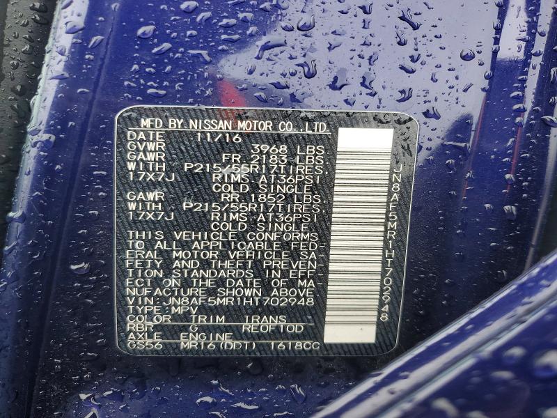 Продажа на аукционе авто 2017 Nissan Juke, vin: JN8AF5MR1HT702948, номер лота: 57677186