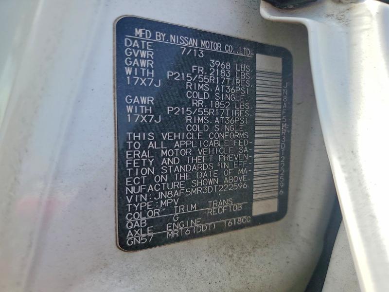 Продаж на аукціоні авто 2013 Nissan Juke, vin: JN8AF5MR3DT222596, номер лоту: 59217806