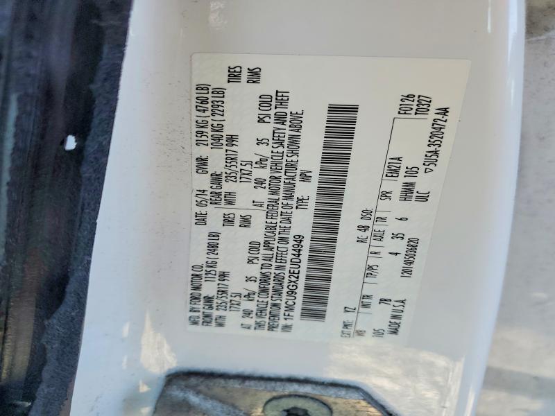 56107366 :رقم المزاد ، 1FMCU9GX2EUD44949 vin ، 2014 Ford Escape مزاد بيع