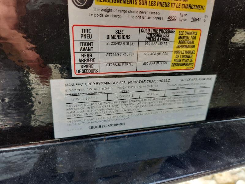 Продаж на аукціоні авто 2025 Norstar Ironbull, vin: 3EUGB222XS1094981, номер лоту: 52668206