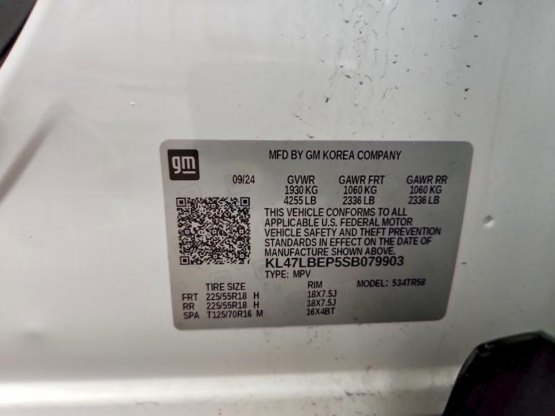 Aukcja sprzedaży 2025 Buick Envista, vin: KL47LBEP5SB079903, numer aukcji: 58554196