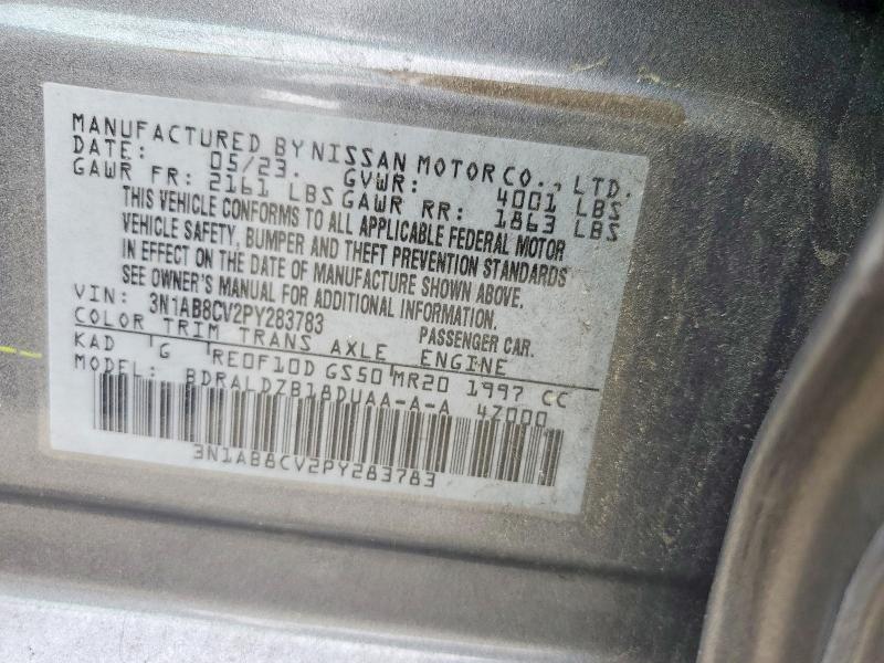 58493416 :رقم المزاد ، 3N1AB8CV2PY283783 vin ، 2023 Nissan Sentra مزاد بيع