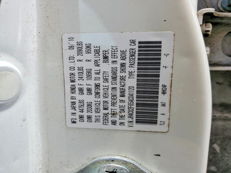 Продажа на аукционе авто 2010 Acura Tsx, vin: JH4CU2F65AC041120, номер лота: 57496576