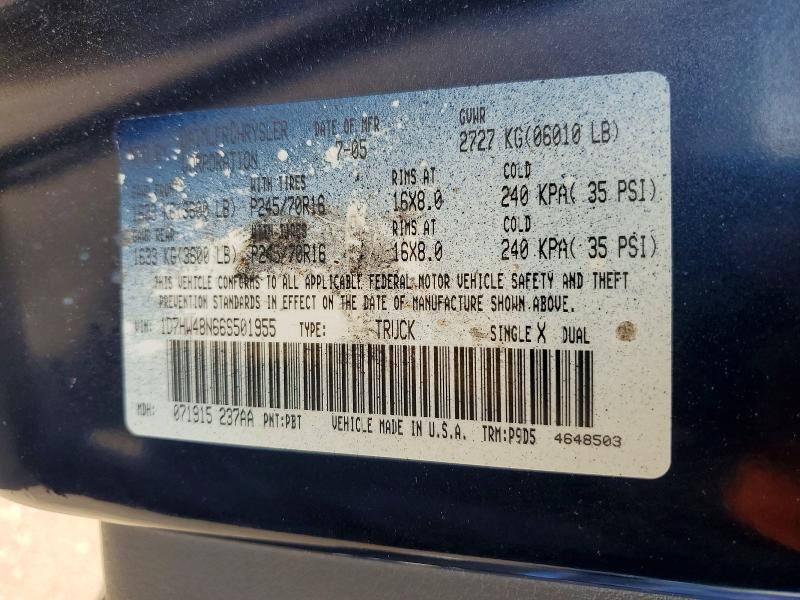 57666166 :رقم المزاد ، 1D7HW48N66S501955 vin ، 2006 Dodge Dakota مزاد بيع