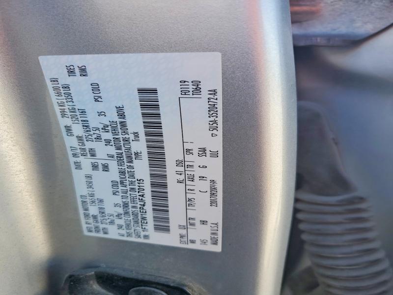 57740786 :رقم المزاد ، 1FTEW1EP4JFA70115 vin ، 2018 Ford F150 مزاد بيع