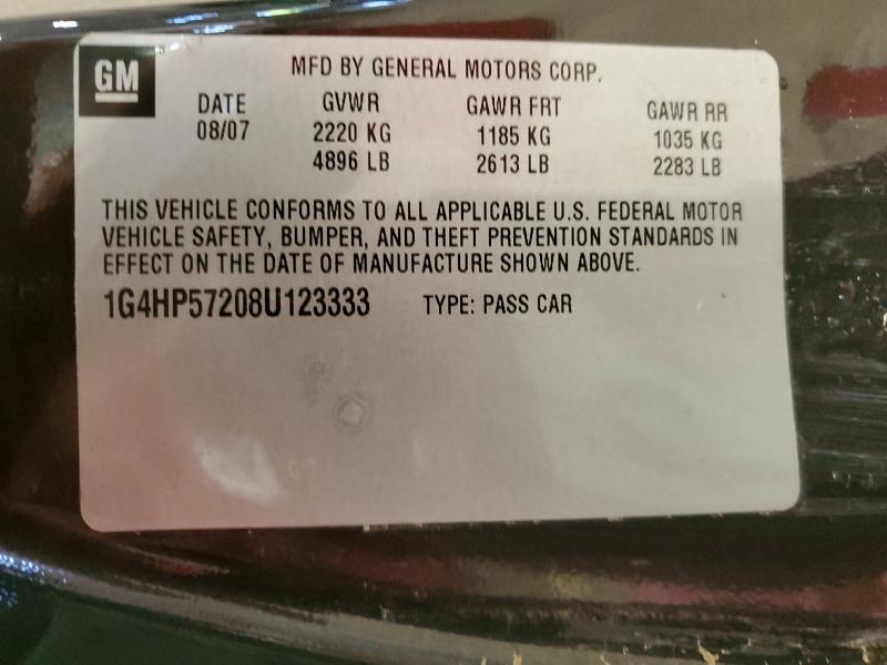 Продаж на аукціоні авто 2008 Buick Lucerne, vin: 1G4HP57208U123333, номер лоту: 55391756