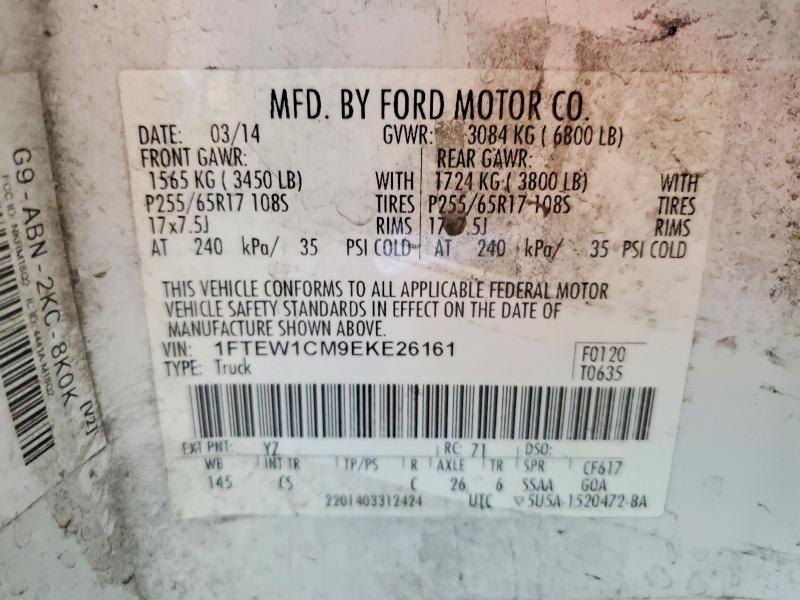 56603236 :رقم المزاد ، 1FTEW1CM9EKE26161 vin ، 2014 Ford F150 مزاد بيع