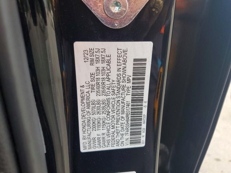 55969146 :رقم المزاد ، 7FARS5H84RE017461 vin ، 2024 Honda Cr-v مزاد بيع