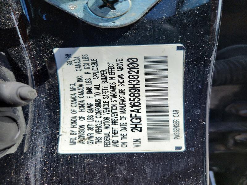 Продажа на аукционе авто 2009 Honda Civic, vin: 2HGFA16589H302100, номер лота: 57257256