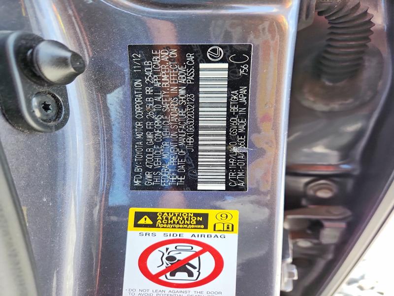 2013 Lexus Es მანქანა იყიდება აუქციონზე, vin: JTHBK1GG3D2032123, აუქციონის ნომერი: 55571236