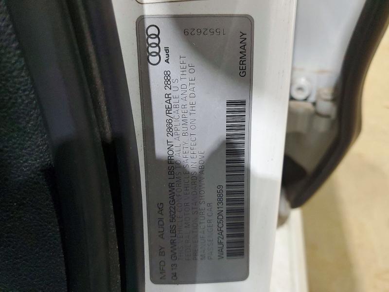 55734756 :رقم المزاد ، WAUF2AFC5DN138859 vin ، 2013 Audi S6 مزاد بيع