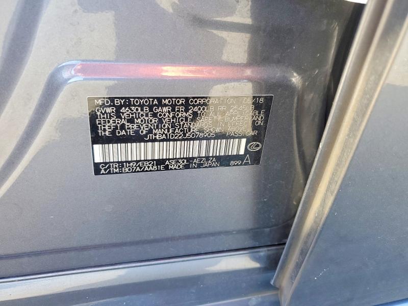 58656476 :رقم المزاد ، JTHBA1D22J5078905 vin ، 2018 Lexus Is مزاد بيع