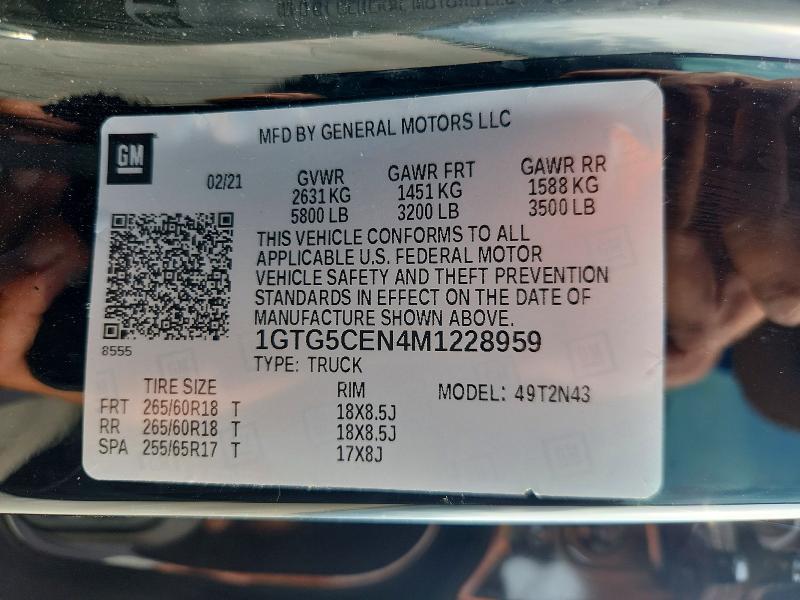 Продажа на аукционе авто 2021 Gmc Canyon, vin: 1GTG5CEN4M1228959, номер лота: 56260606