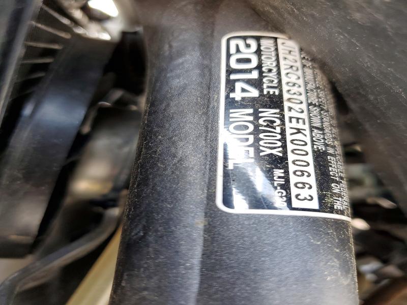 Продаж на аукціоні авто 2014 Honda Nc700x, vin: JH2RC6302EK000663, номер лоту: 57186706
