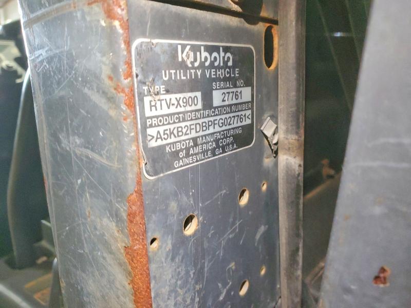 55737276 :رقم المزاد ، A5KB2FDBPFG027761 vin ، 2015 Kubota Unknown مزاد بيع