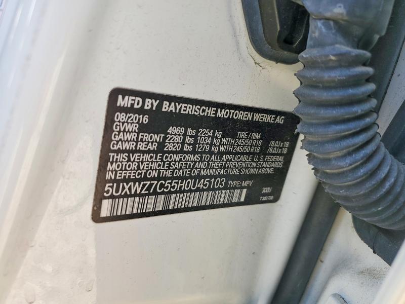 Продаж на аукціоні авто 2017 Bmw X3, vin: 5UXWZ7C55H0U45103, номер лоту: 56065006