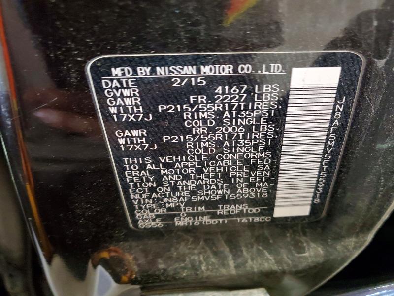 Продаж на аукціоні авто 2015 Nissan Juke, vin: JN8AF5MV5FT559318, номер лоту: 56430896