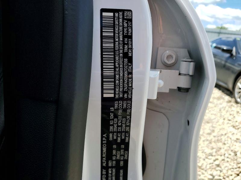 Продаж на аукціоні авто 2022 Alfa Romeo Stelvio, vin: ZASPAKBN6N7D27556, номер лоту: 58003056
