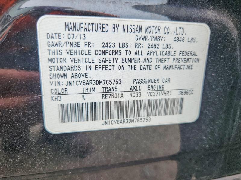 Aukcja sprzedaży 2013 Infiniti G37 Sedan, vin: JN1CV6AR3DM765753, numer aukcji: 58006226