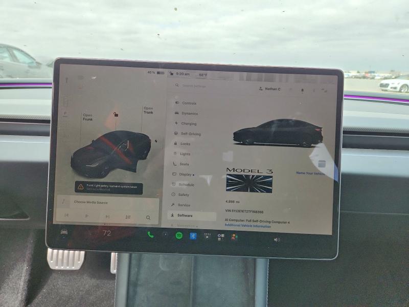 Продаж на аукціоні авто 2026 Tesla Model 3, vin: 5YJ3E1ET2TF158398, номер лоту: 95586165