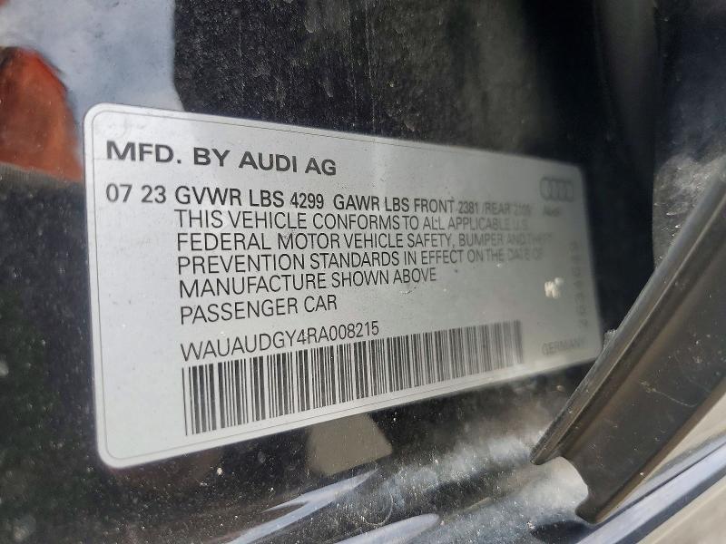 56239136 :رقم المزاد ، WAUAUDGY4RA008215 vin ، 2024 Audi A3 مزاد بيع