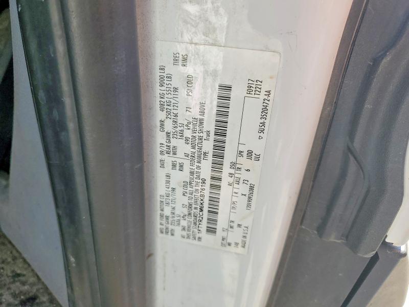 56647576 :رقم المزاد ، 1FTYR2CM6KKB76190 vin ، 2019 Ford Transit مزاد بيع