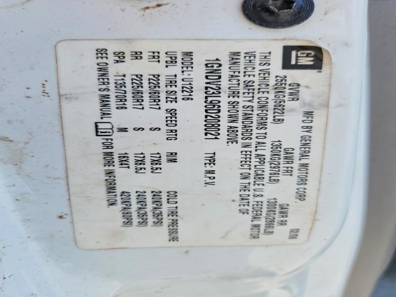 Aukcja sprzedaży 2006 Chevrolet Uplander, vin: 1GNDV23L96D208021, numer aukcji: 57251226