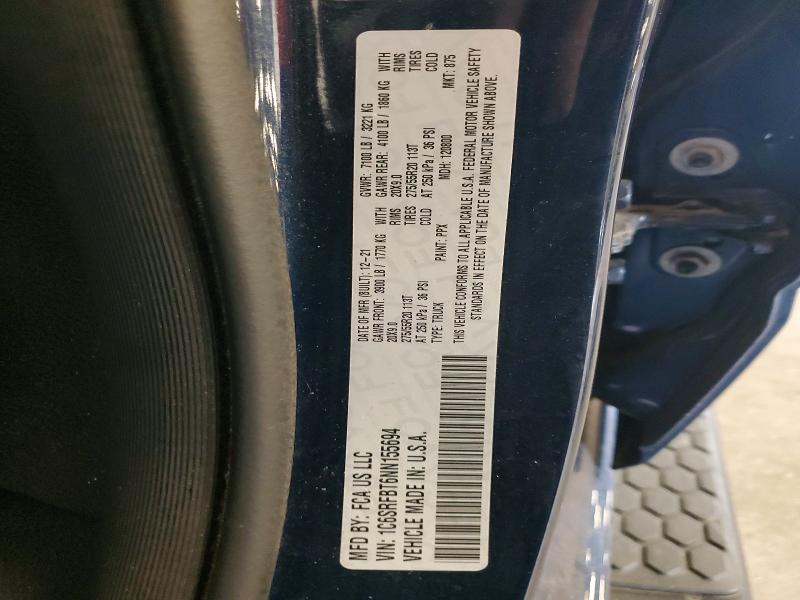 56126536 :رقم المزاد ، 1C6SRFBT6NN155694 vin ، 2022 Ram 1500 مزاد بيع