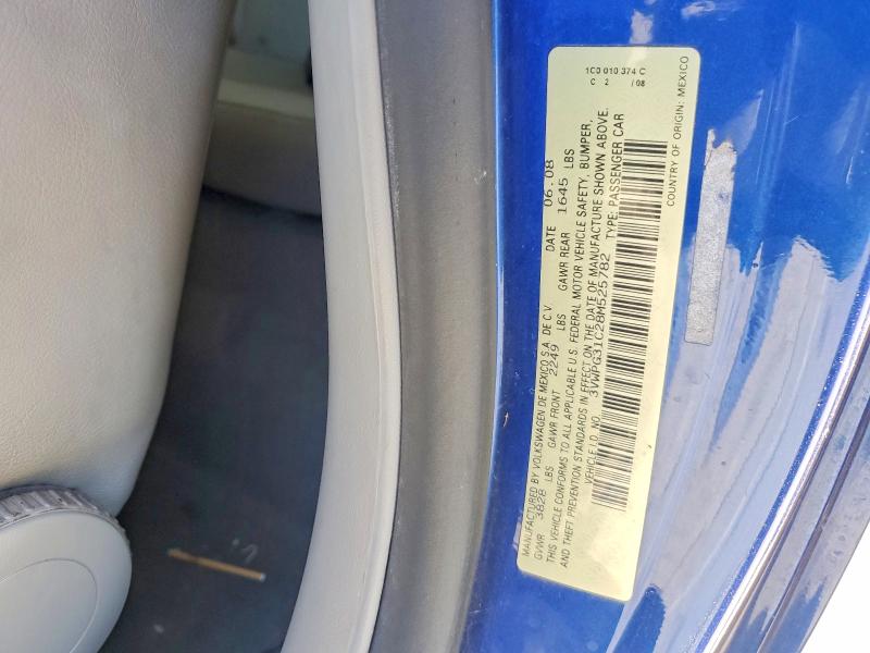 58039146 :رقم المزاد ، 3VWPG31C28M525782 vin ، 2008 Volkswagen New Beetle مزاد بيع