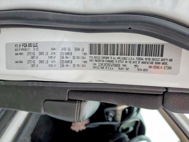 2015 Jeep Cherokee მანქანა იყიდება აუქციონზე, vin: 1C4PJMCS5FW750659, აუქციონის ნომერი: 56361346