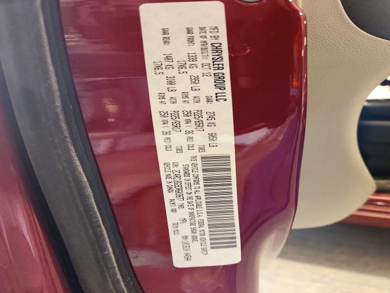 55527466 :رقم المزاد ، 2C4RC1BG9DR603877 vin ، 2013 Chrysler Town & Country مزاد بيع