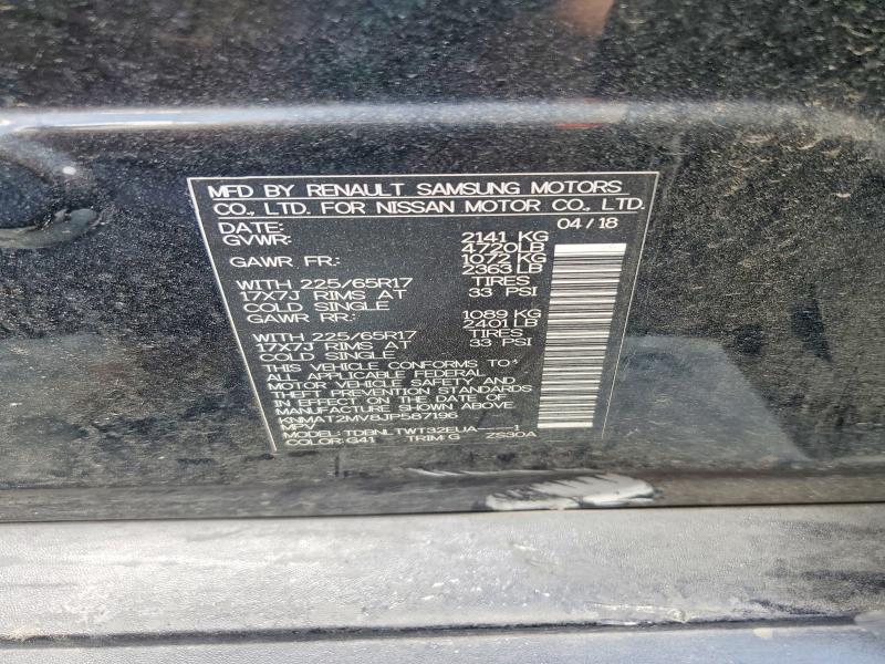 2018 Nissan Rogue მანქანა იყიდება აუქციონზე, vin: KNMAT2MV8JP587196, აუქციონის ნომერი: 55835086