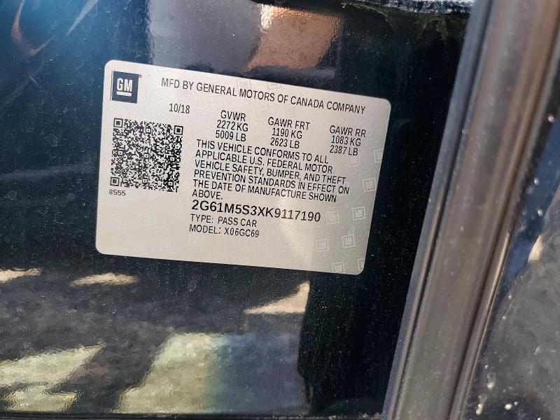 Продажа на аукционе авто 2019 Cadillac Xts, vin: 2G61M5S3XK9117190, номер лота: 56455446