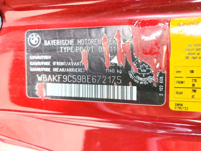 Aukcja sprzedaży 2011 Bmw 335, vin: WBAKF9C59BE672175, numer aukcji: 58231246