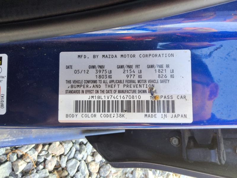 Aukcja sprzedaży 2012 Mazda 3, vin: JM1BL1V74C1670810, numer aukcji: 58323656
