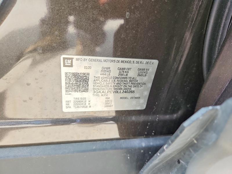 Aukcja sprzedaży 2020 Gmc Terrain, vin: 3GKALPEV0LL240265, numer aukcji: 56070866