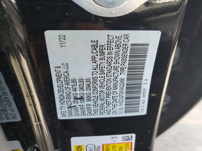 Aukcja sprzedaży 2022 Honda Accord, vin: 1HGCV2F3XNA022456, numer aukcji: 58885566