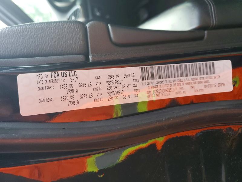 Продаж на аукціоні авто 2017 Jeep Grand Cherokee, vin: 1C4RJFAG0HC851177, номер лоту: 56576956