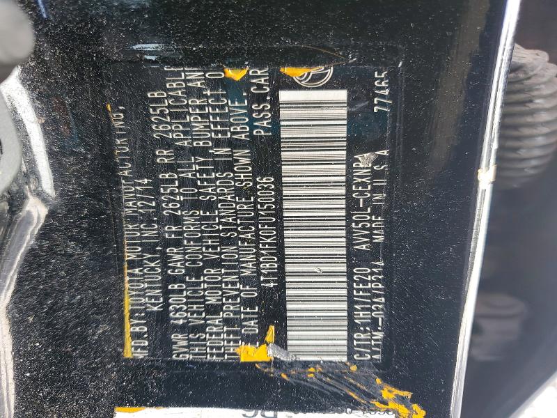 2015 Toyota Camry Hybrid მანქანა იყიდება აუქციონზე, vin: 4T1BD1FK0FU150036, აუქციონის ნომერი: 57685386