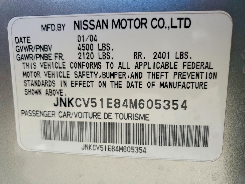 Продажа на аукционе авто 2004 Infiniti G35, vin: JNKCV51E84M605354, номер лота: 56821006